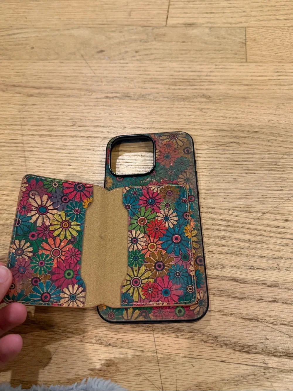 iPhone 15 pro max Floral Pattern Wallet Phone Case - Multicolor